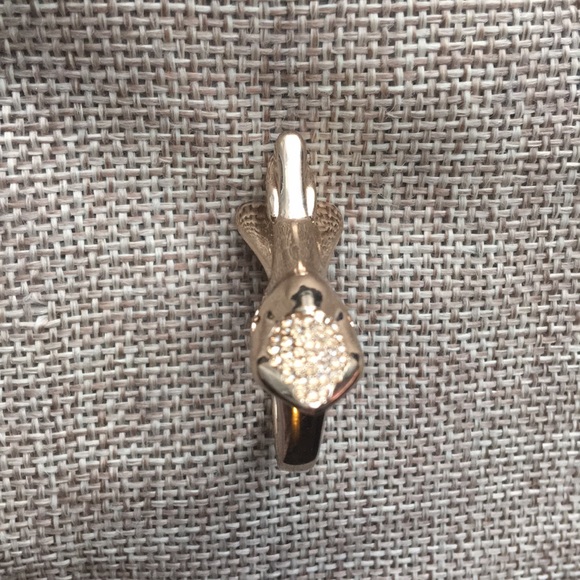 Rare Coach Golden Gold Tone Crystal Rocket Ring - Picture 4 of 4